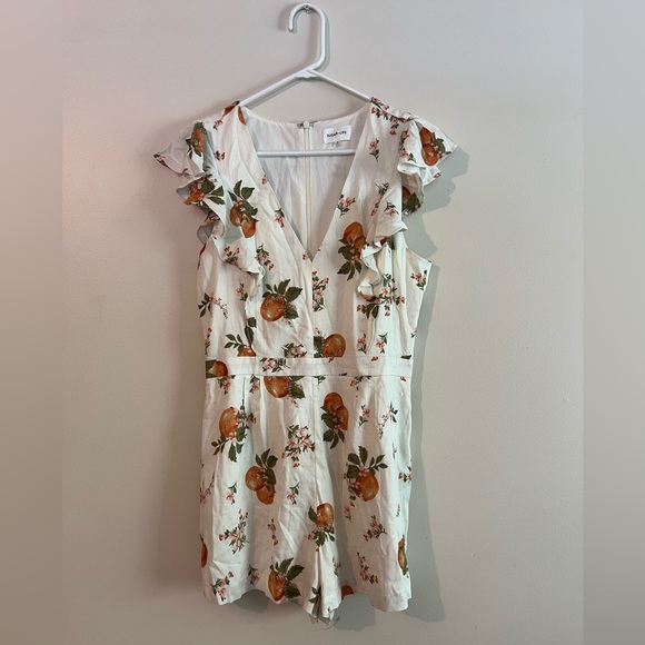 Sugarlips Flutter Sleeve Romper - Citrus Print - Picture 5 of 12